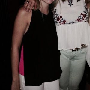 Line & Dot Racerback Paneled Tank